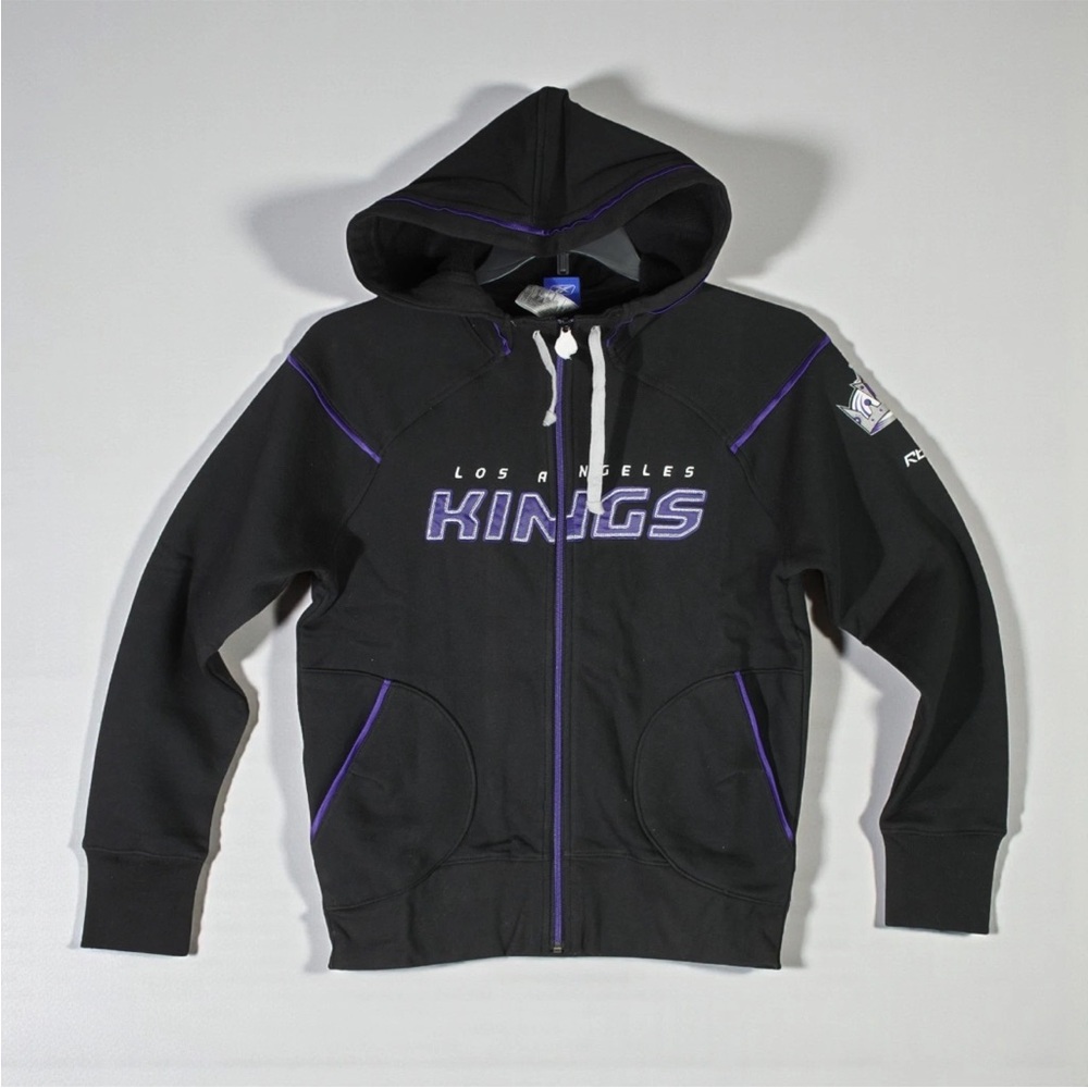 Reebok Los Angeles Kings NHL Hockey Team Hoodie Womens Size Medium Black NWT $60